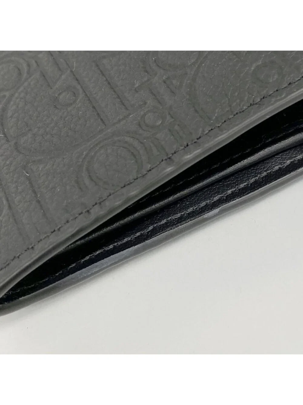 Dior Wallet Gravity Leather Black Silver